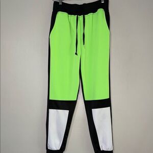 Neon Green and Black Joggers